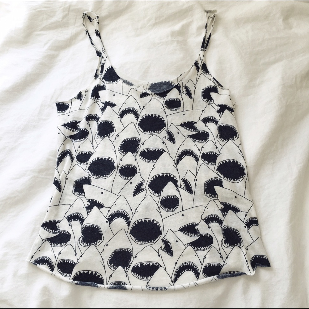 Shark Print Tank Top