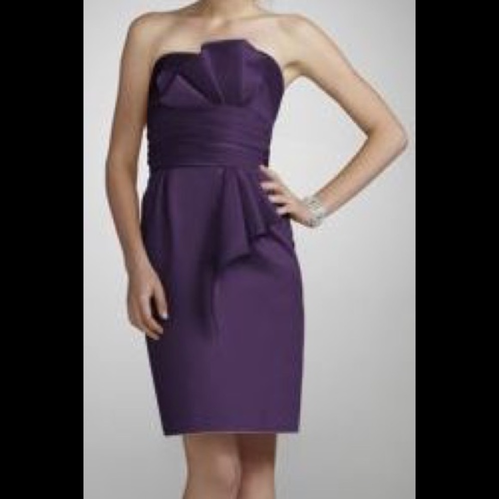 Davids Bridal - Bridesmaid Dress 84710 in Eggplant