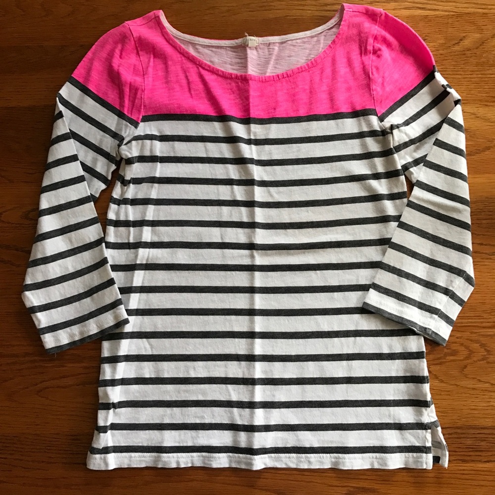 J. Crew Color-block/Striped Top