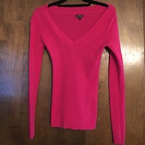 EXPRESS Ribbed V-Neck Sweater