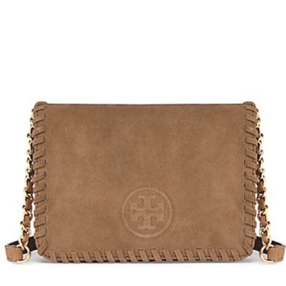 Tory Burch Handbags - Tory Burch // Marion Brown Suede Combo Bag