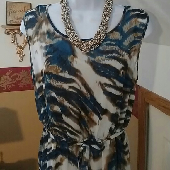 Mac + Jac Chiffon Dress NWOT - Picture 1 of 3