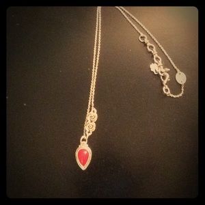 Carnelian and silver necklace