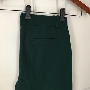 JCrew Minnie Pants in Dark Green