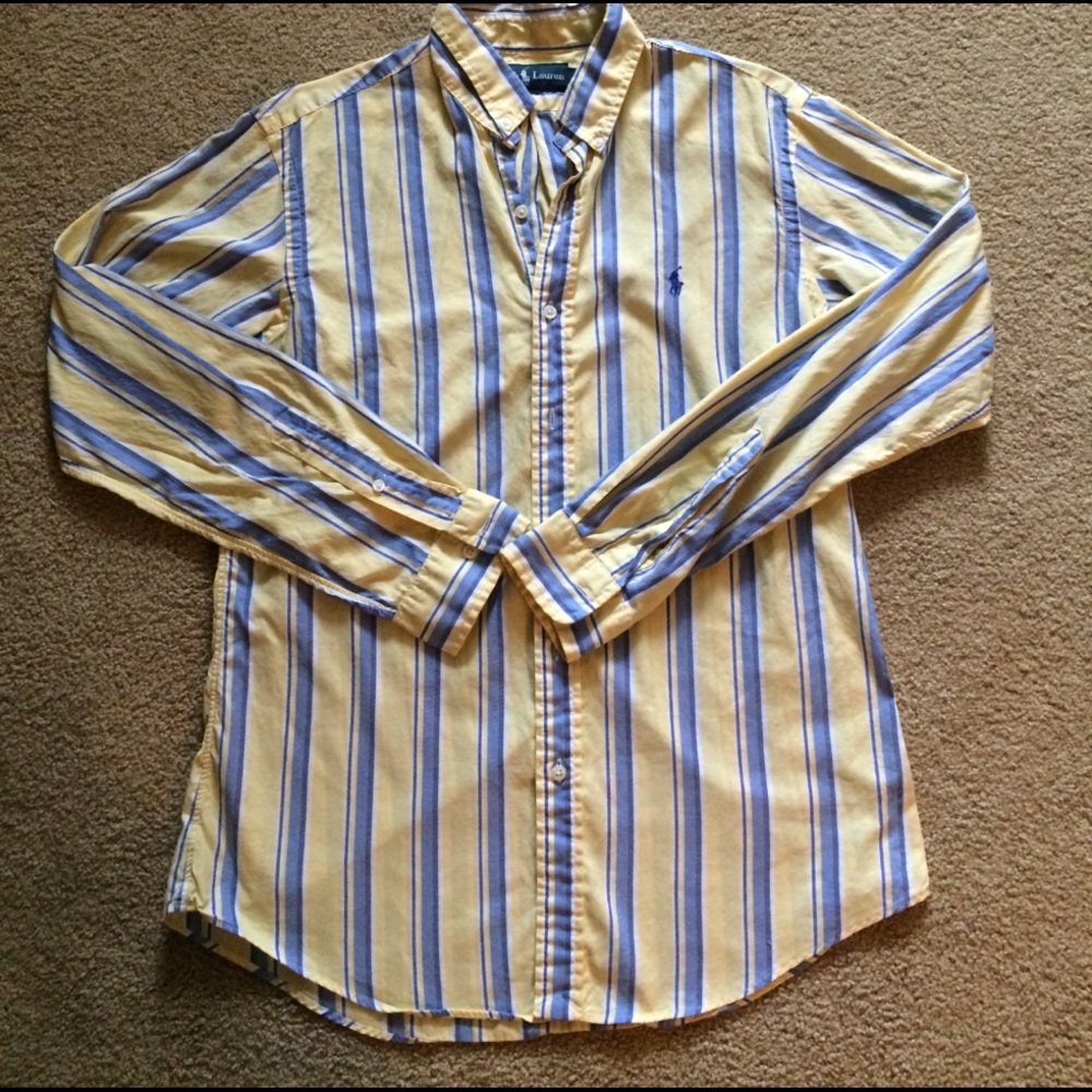 Ralph Lauren Burton down blue and yellow stripe m