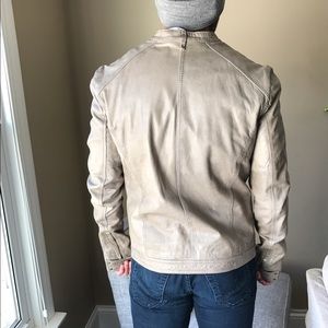 Diesel Gray Leather Jacket