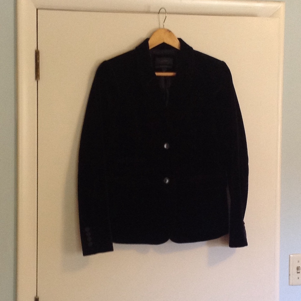J Crew Black Velvet Blazer