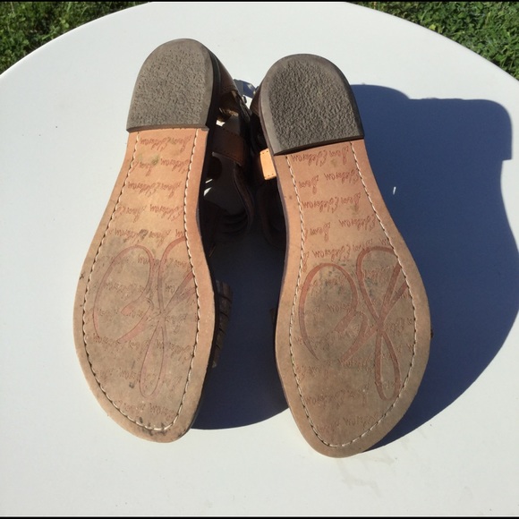 Sam Edelman Gladiator Sandals Shoes Gold Leather 5 - Picture 4 of 7