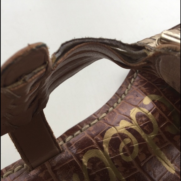 Sam Edelman Gladiator Sandals Shoes Gold Leather 5 - Picture 7 of 7