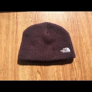 Purple North Face winter hat