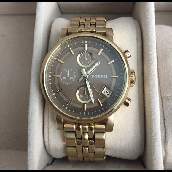 Fossil Other - Gold Fossil Watch ES3694