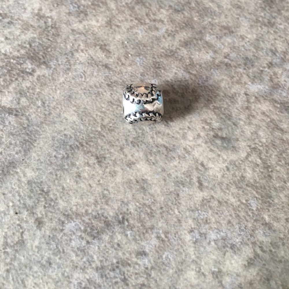 Pandora silver baseball charm