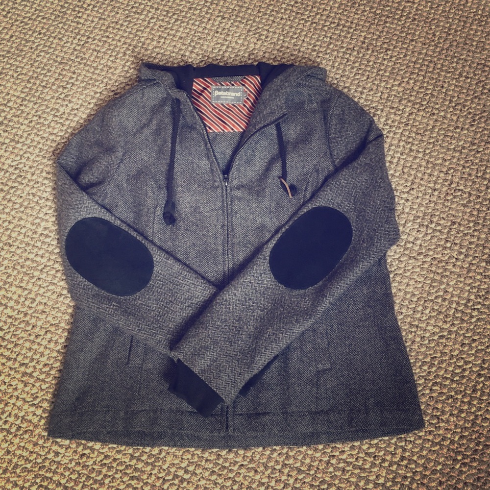Betabrand jacket in herringbone, size large.
