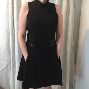 Alice & Olivia Black Fit & Flare Dress