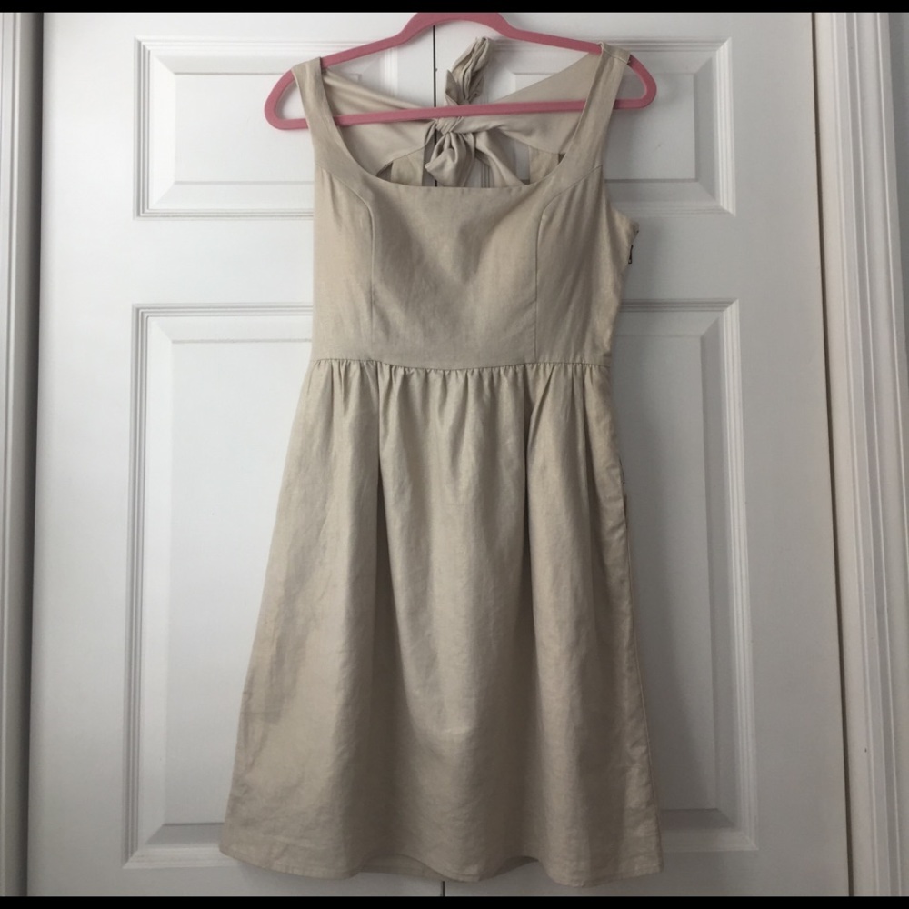 Judith March linen bow back dress