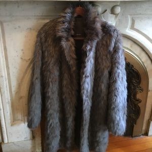 Vera Wang faux fur coat