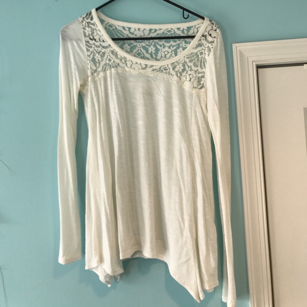White Lace Hollister Shirt