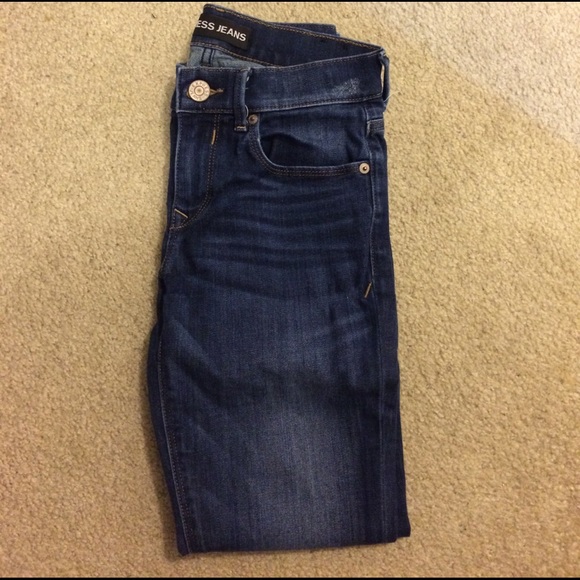 dark wash super skinny jeans - Picture 2 of 3