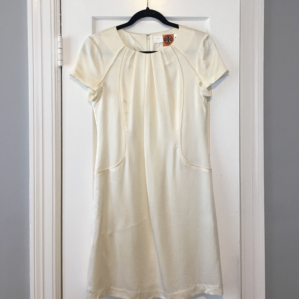 Tory Burch pretty white crepe silk dress
