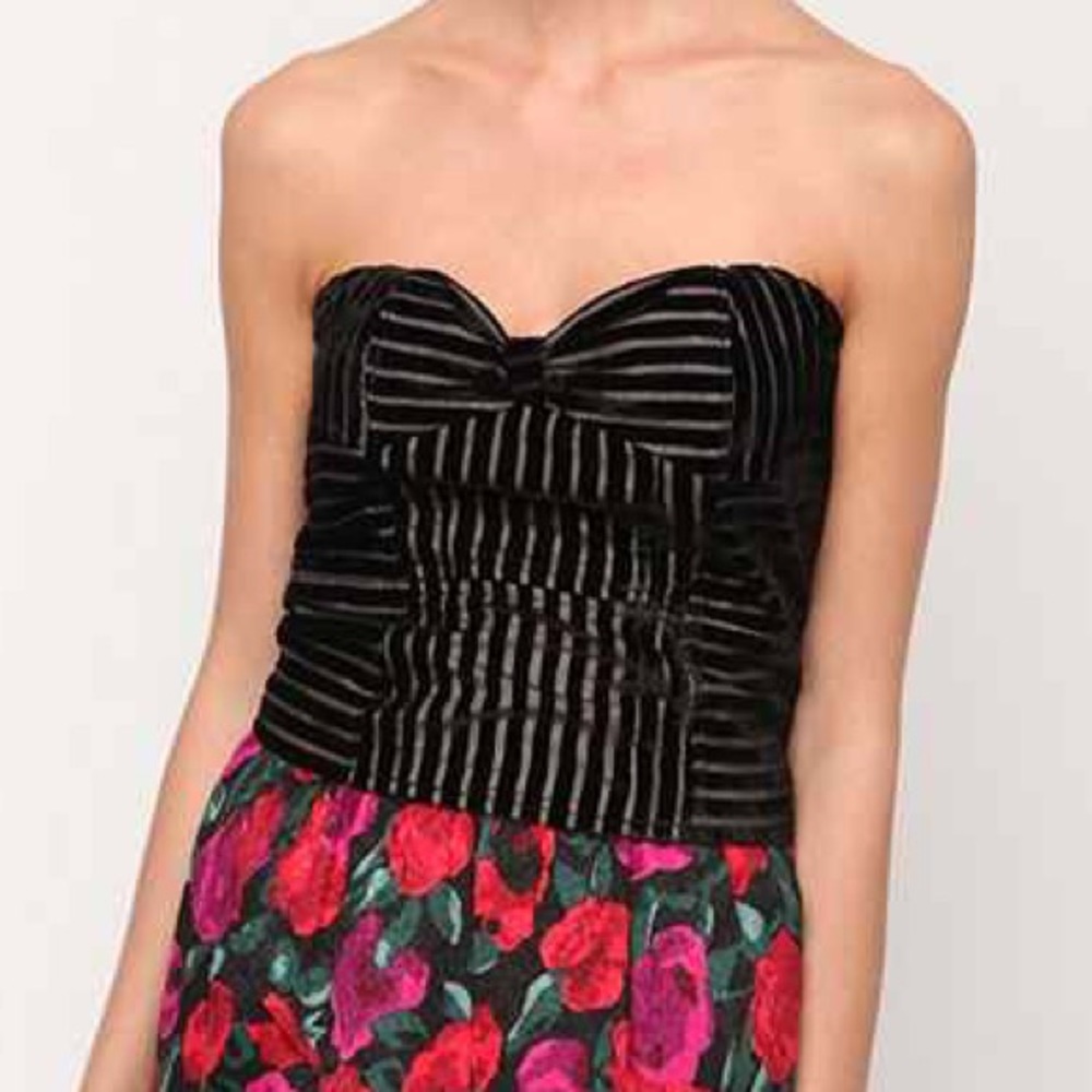 Velvet Bustier Crop Top