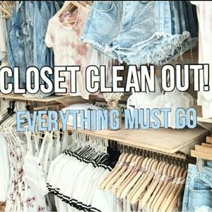All the Items in my closet. Everything must go.
