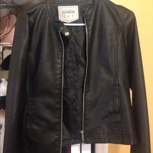 Pull and bear leather jacket