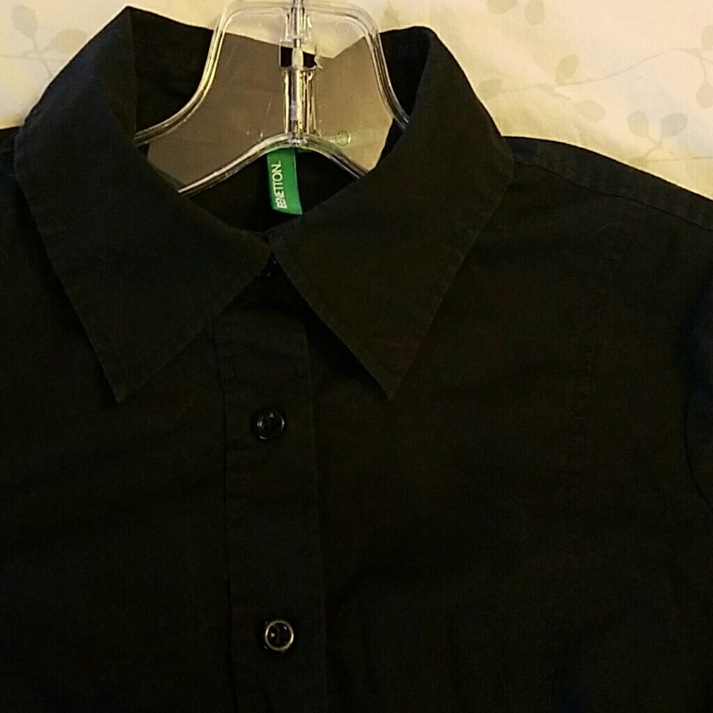 Benetton Colored Button Down Blouse - image 1