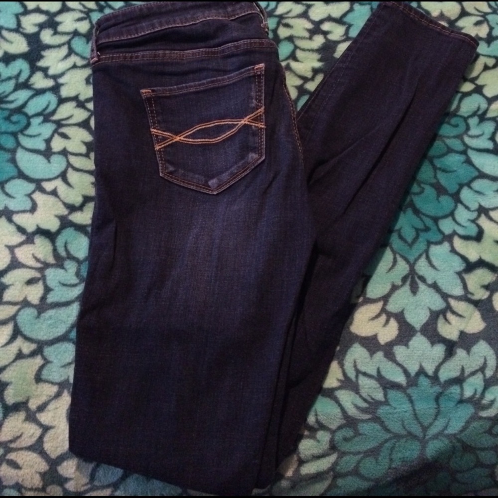 dark wash super skinny jeans