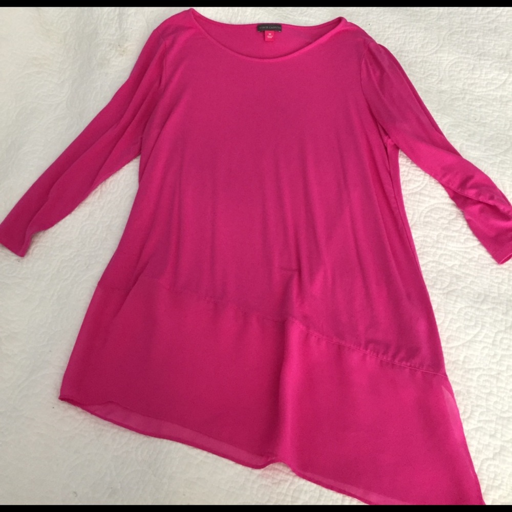 Vince Camuto Pink Asymmetrical Top