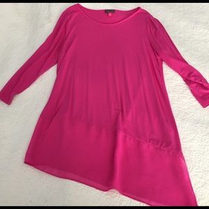 Vince Camuto Pink Asymmetrical Top