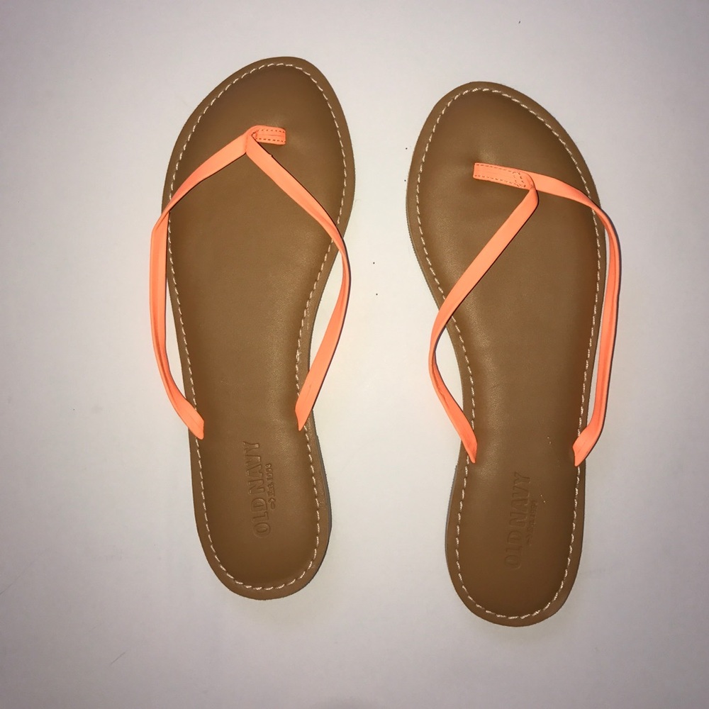 Neon Orange Old Navy Flipflops Sz 10