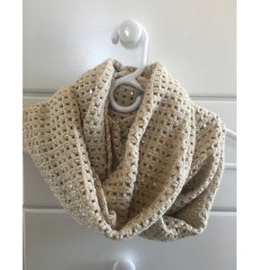 Gold sparkly holiday scarf