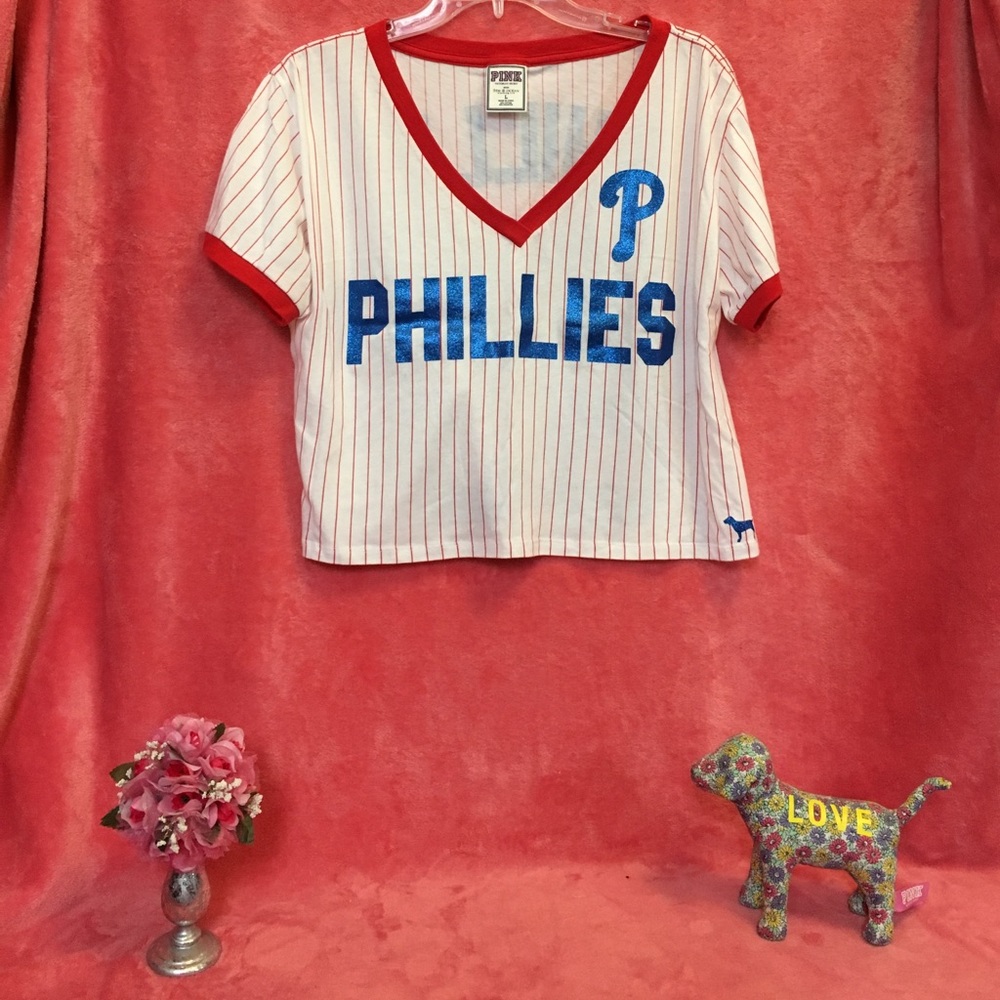 NWOT PINK Victoria Secret phillies crop top