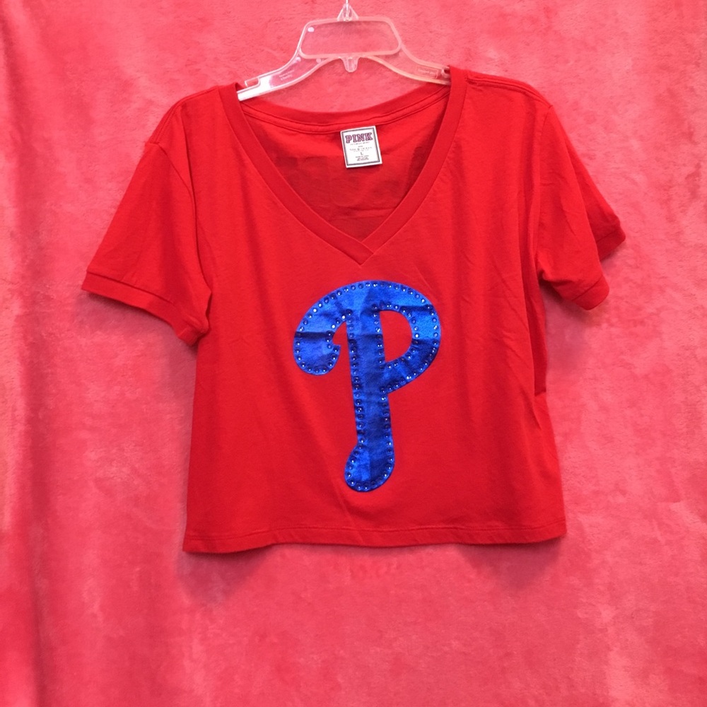 NWOT PINK Victoria Secret phillies crop top