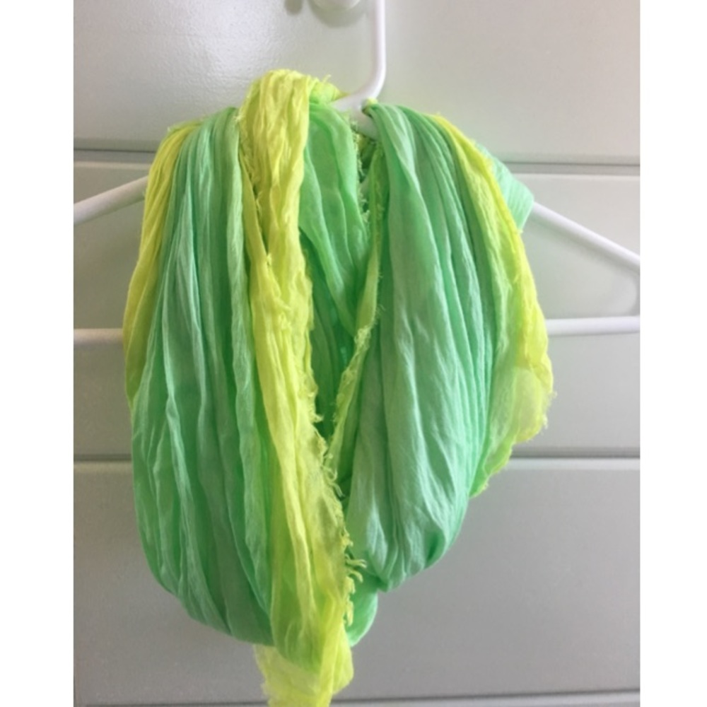 Lime green gradient ombré fashion scarf