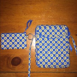 Vera Bradley Floral Cross-body Purse+Change Purse