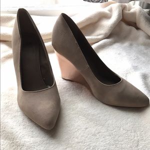 H&M metallic heeled wedges