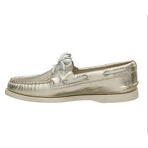 Metallic Gold Sperry Topsiders