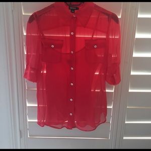 Gorg! DKNY Sheer Blouse