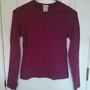 Dark pink long sleeve tee shirt