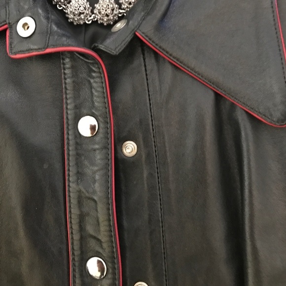 πItaliano soft black red piping faux - Picture 3 of 4