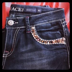 Grace in LA embellished jeans