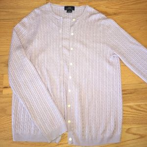 Brooks Brothers Cashmere Blend Cable Knit Cardigan