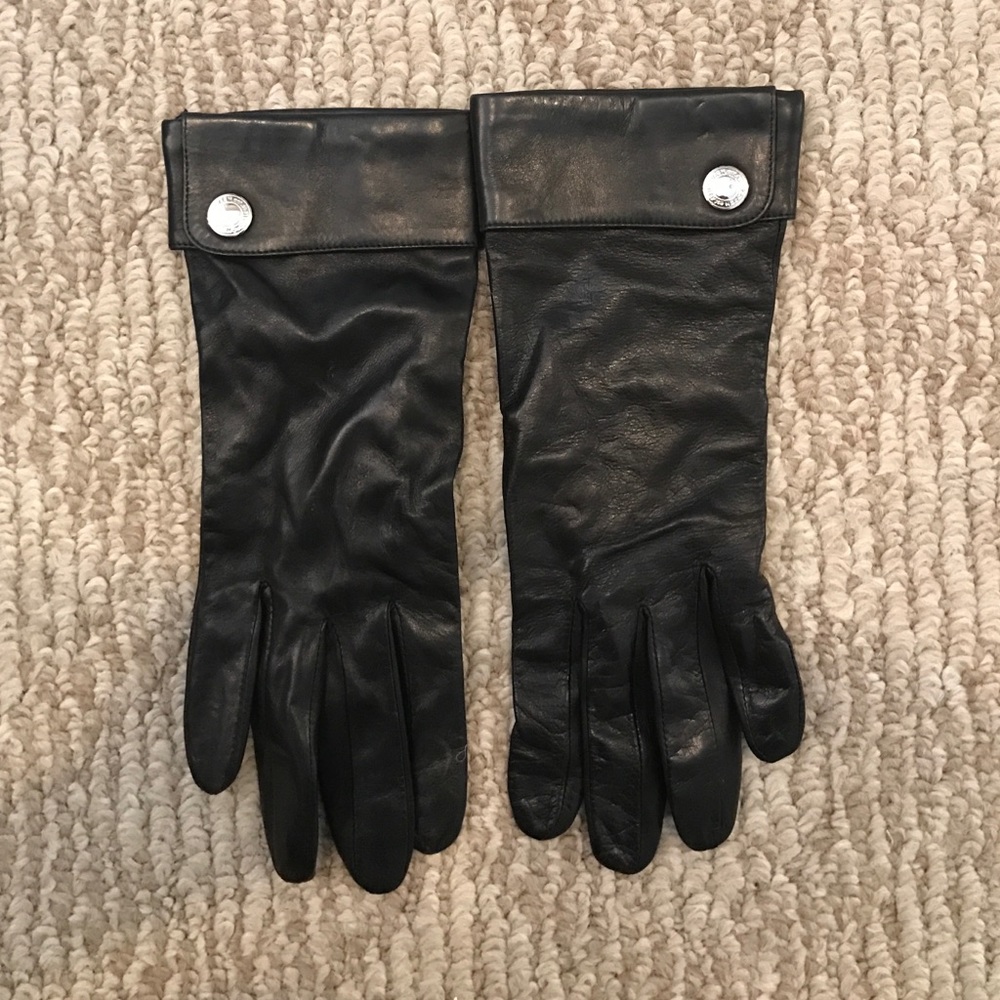Coach leather gloves