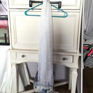 White sparkly scarf