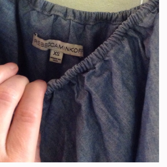 Rebecca Minkoff denim off the shoulder dress - Picture 3 of 3