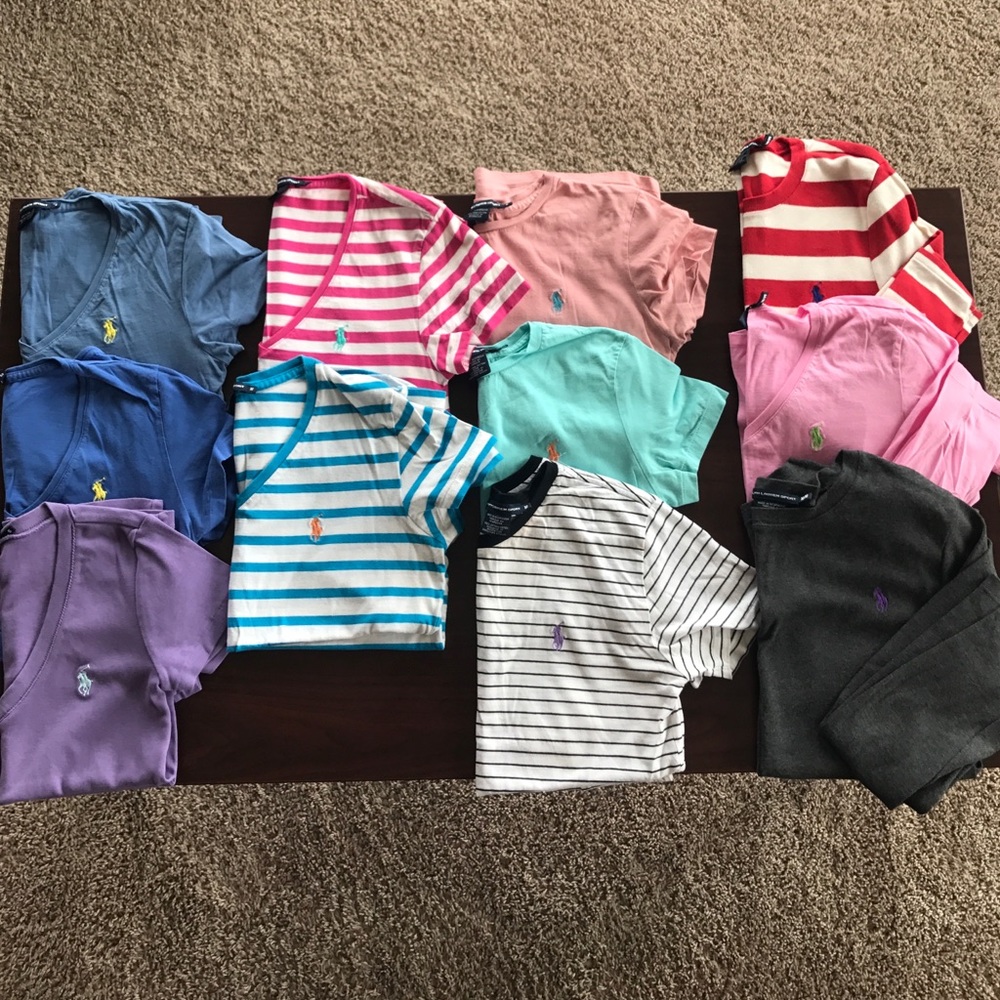 Ralph Lauren short sleeve & long sleeve tshirts.