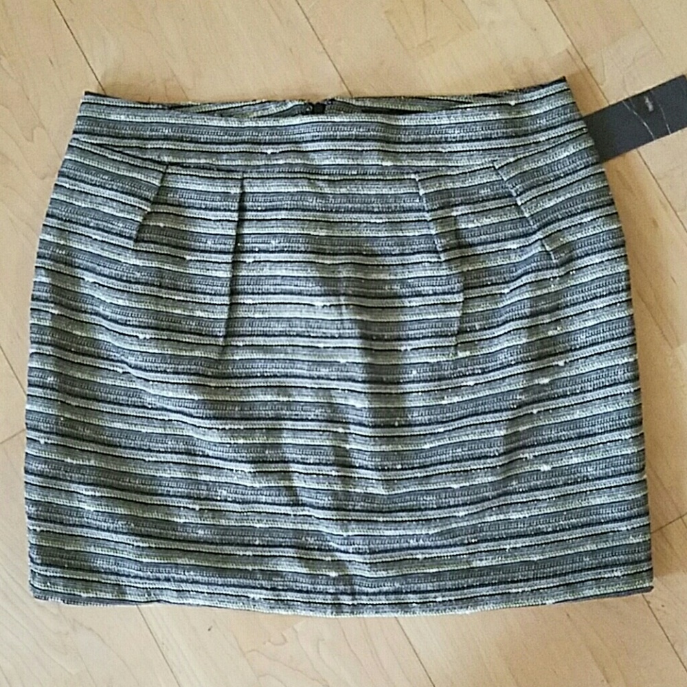 Metallic Striped Skirt