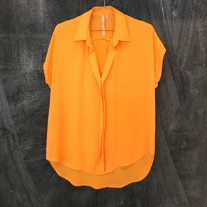 Neon Orange Blouse