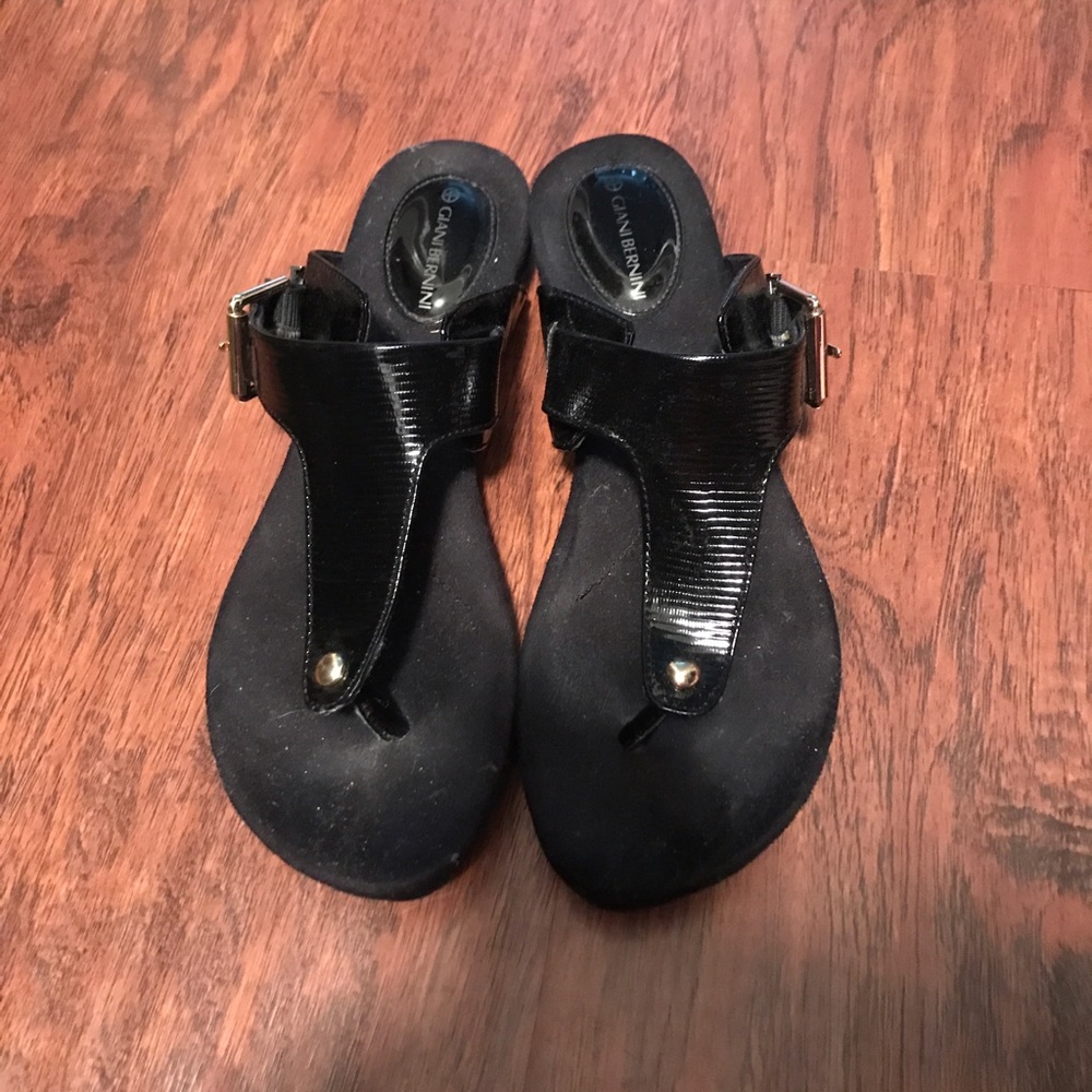 Gianni Bernini black sandals